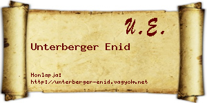 Unterberger Enid névjegykártya